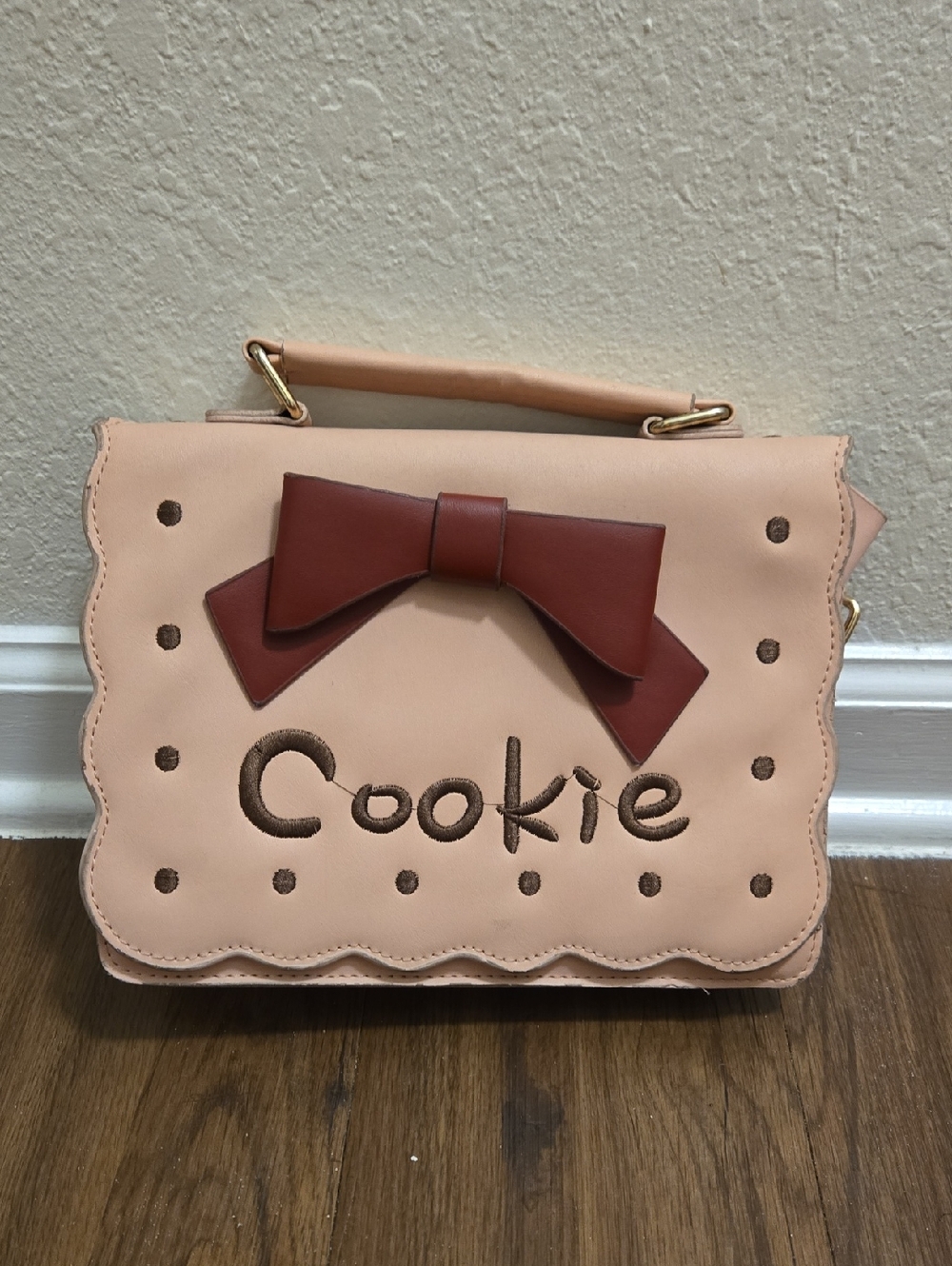 Peach 'Cookie' Bow Kawaii Cookie Bag